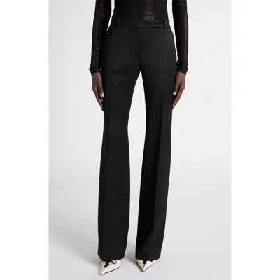 Alexander Mcqueen Mcqueen Narrow Bootcut Wool Trousers In Black
