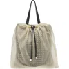 Alexander Mcqueen Mcqueen Nebula Sheer Tulle Overlay Studded Leather Tote