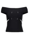 Alexander Mcqueen Lex Sliced Top Ld32 In Black
