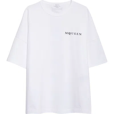 Alexander Mcqueen Alexander Mc Queen White Oversized T Shirt With Logo