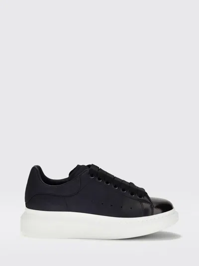 Alexander Mcqueen Mcqueen Oversize Low-top Calfskin Trainers With Chunky Sole In Blue