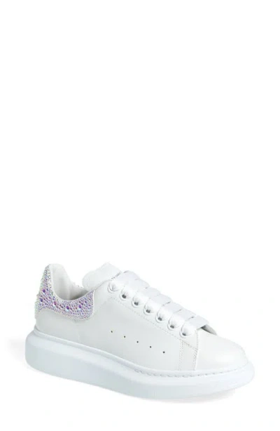 Alexander Mcqueen Mcqueen Oversized Crystal Embellished Sneaker In Animal Print