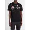 Alexander Mcqueen Mcqueen Paint Splattered Logo Graphic T-shirt In Black