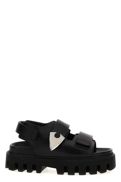 Alexander Mcqueen Mcqueen 'parachute' Sandals In Black
