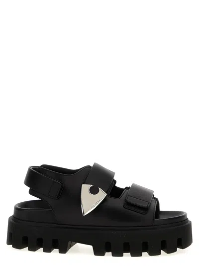 Alexander Mcqueen Mcqueen 'parachute' Sandals In Black
