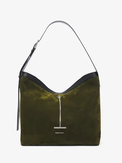 Alexander Mcqueen Mcqueen Pendant Shoulder Bag In Military Green