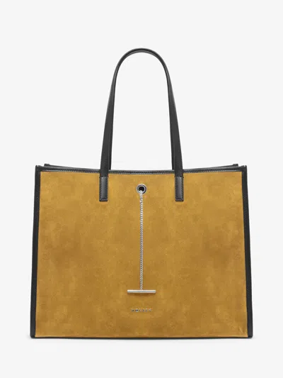 Alexander Mcqueen Mcqueen Pendant Tote Bag In Honey/black