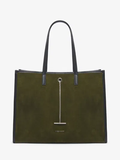 Alexander Mcqueen Mcqueen Pendant Tote Bag In Military Green