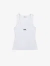 Alexander Mcqueen Mcqueen Placket Tank Top In Optical White