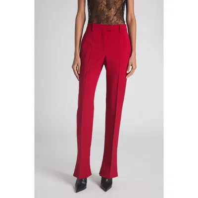 ALEXANDER MCQUEEN MCQUEEN PLEATED STRAIGHT LEG WOOL TROUSERS