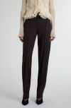 Alexander Mcqueen Mcqueen Pleated Wool Trousers In Brown