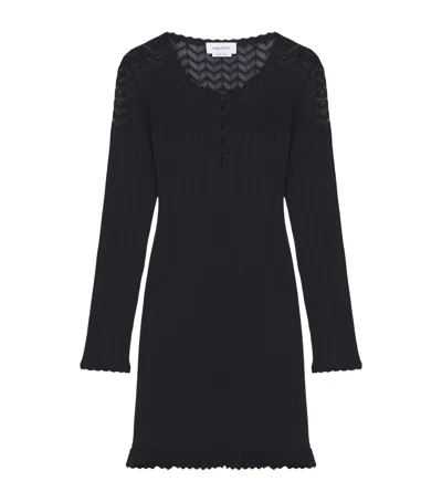 Alexander Mcqueen Mcqueen Pointelle Knit Mini Dress In Multi