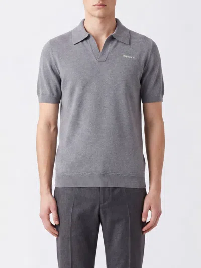 Alexander Mcqueen Mcqueen Polo Shirt Men Color Grey In Red