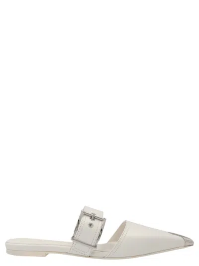 Alexander Mcqueen Mcqueen 'punk' Mules In White