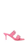 Alexander Mcqueen Boxcar Calfskin Dual-buckle Sandals