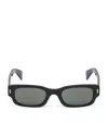 Alexander Mcqueen Mcqueen Rectangular Panthos Sunglasses In Black