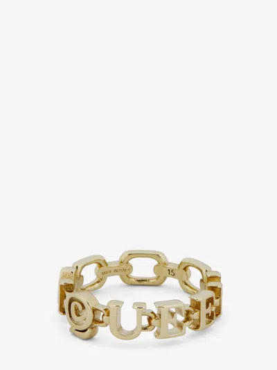 Alexander Mcqueen Mcqueen Ring In Gold