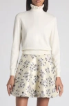 Alexander Mcqueen Mcqueen Ruffle Collar Wool Blend Sweater In Brown