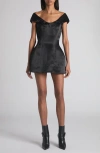Alexander Mcqueen Mcqueen Satin Mini Cocktail Dress In Black