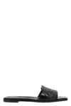 Alexander Mcqueen Women Seal Leather Flat Sandals