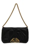 Alexander Mcqueen Black Leather Small Seal Shoulder Bag