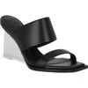 Alexander Mcqueen Leather Sandal In Black