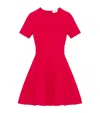Alexander Mcqueen Mcqueen Short-sleeve Mini Dress In Burgundy