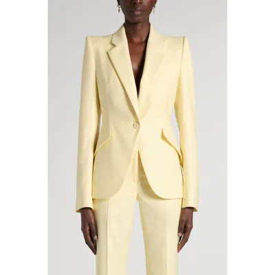Alexander Mcqueen Mcqueen Single Breasted Wool Jacket In Animal Print