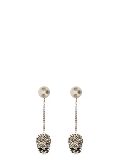 Alexander Mcqueen Mcqueen 'skull' Earrings In Gold
