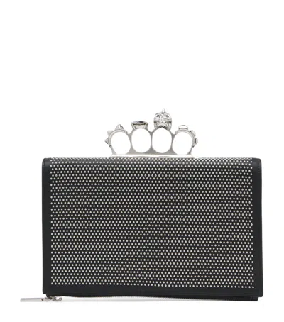 Alexander Mcqueen Mcqueen Skull Four-ring Pouch In Black