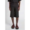 Alexander Mcqueen Jacquard Bermuda Shorts In Black/black