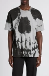 Alexander Mcqueen Mcqueen 'skull' T-shirt In Grey/grey