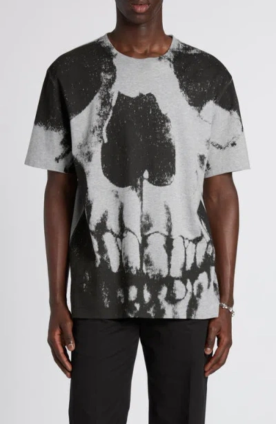 Alexander Mcqueen Mcqueen 'skull' T-shirt In Gray