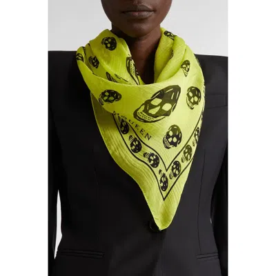 Alexander Mcqueen Mcqueen Skull Print Silk Scarf