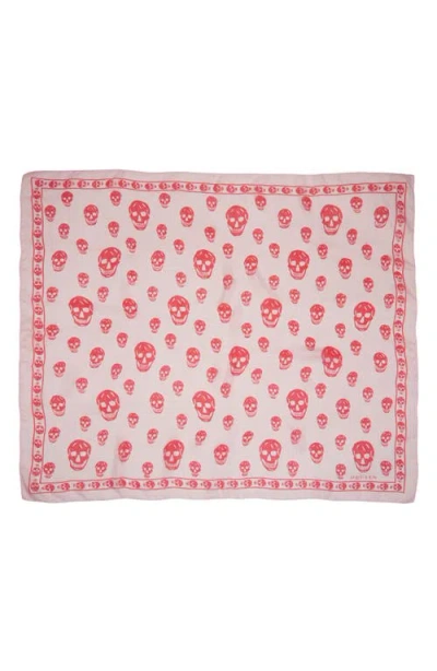 Alexander Mcqueen Mcqueen Skull Print Silk Scarf In Multi