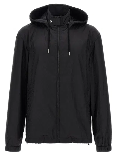 Alexander Mcqueen Skull-jacquard Nylon Jacket In Black