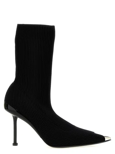 Alexander Mcqueen Mcqueen 'slash' Ankle Boots In Black
