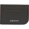 Alexander Mcqueen Sling Card Case In 1000 Black/silver