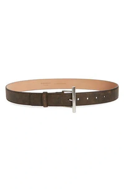 Alexander Mcqueen Mcqueen Sling Leather Belt In Tan-brn