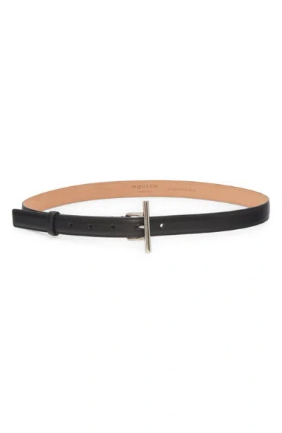 Alexander Mcqueen Mcqueen Sling Leather Belt In Brown
