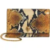 Alexander Mcqueen Mcqueen Small Skull Python Print Leather Shoulder Bag