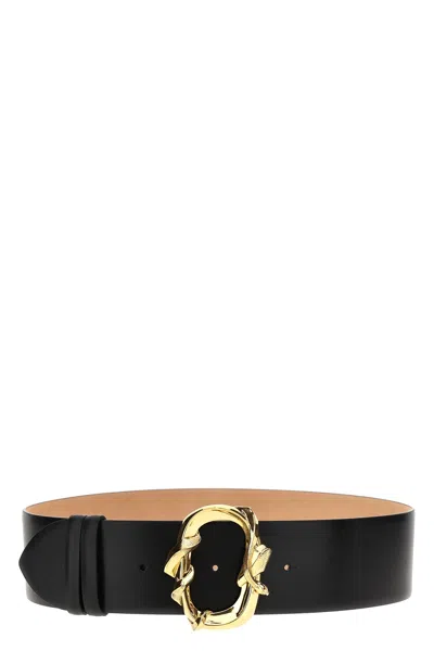 Alexander Mcqueen Mcqueen 'snake' Belt In Black