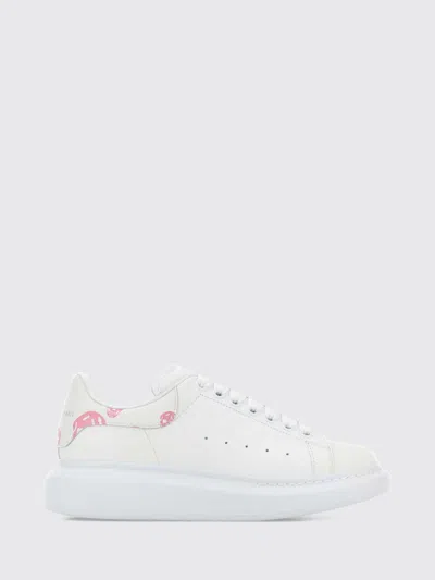 Alexander Mcqueen Mcqueen Sneakers Woman Color White In Animal Print