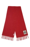 Alexander Mcqueen Mcqueen Solid Alpaca Blend Scarf In Orange