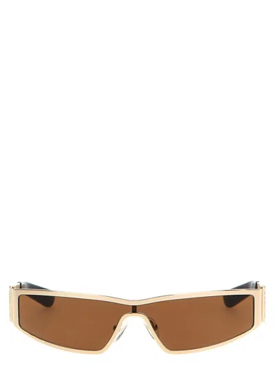 Alexander Mcqueen Mcqueen 'stile Duemila' Sunglasses In Gold