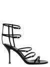 Alexander Mcqueen 90 Strappy Leather Sandals In Black