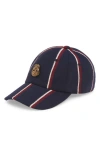 Alexander Mcqueen Mcqueen Stripe Wool Baseball Cap