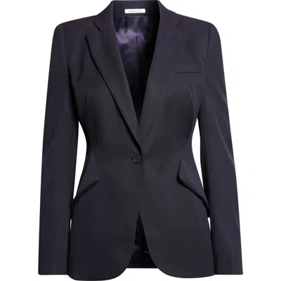 Alexander Mcqueen Mcqueen Strong Shoulder Wool Jacket In Purple