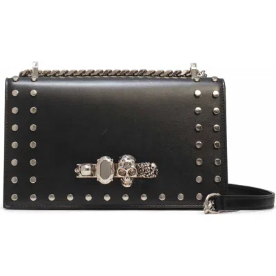 Alexander Mcqueen Mcqueen Stud & Jeweled Crystal Embellished Satchel