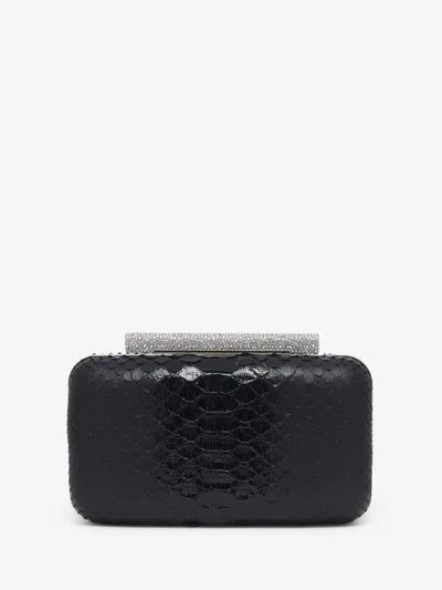Alexander Mcqueen Mcqueen T-bar Box Clutch In Black